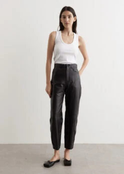 Toteme Tapered Leather Trousers