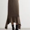 Toteme Satin-Sash Crepe Skirt