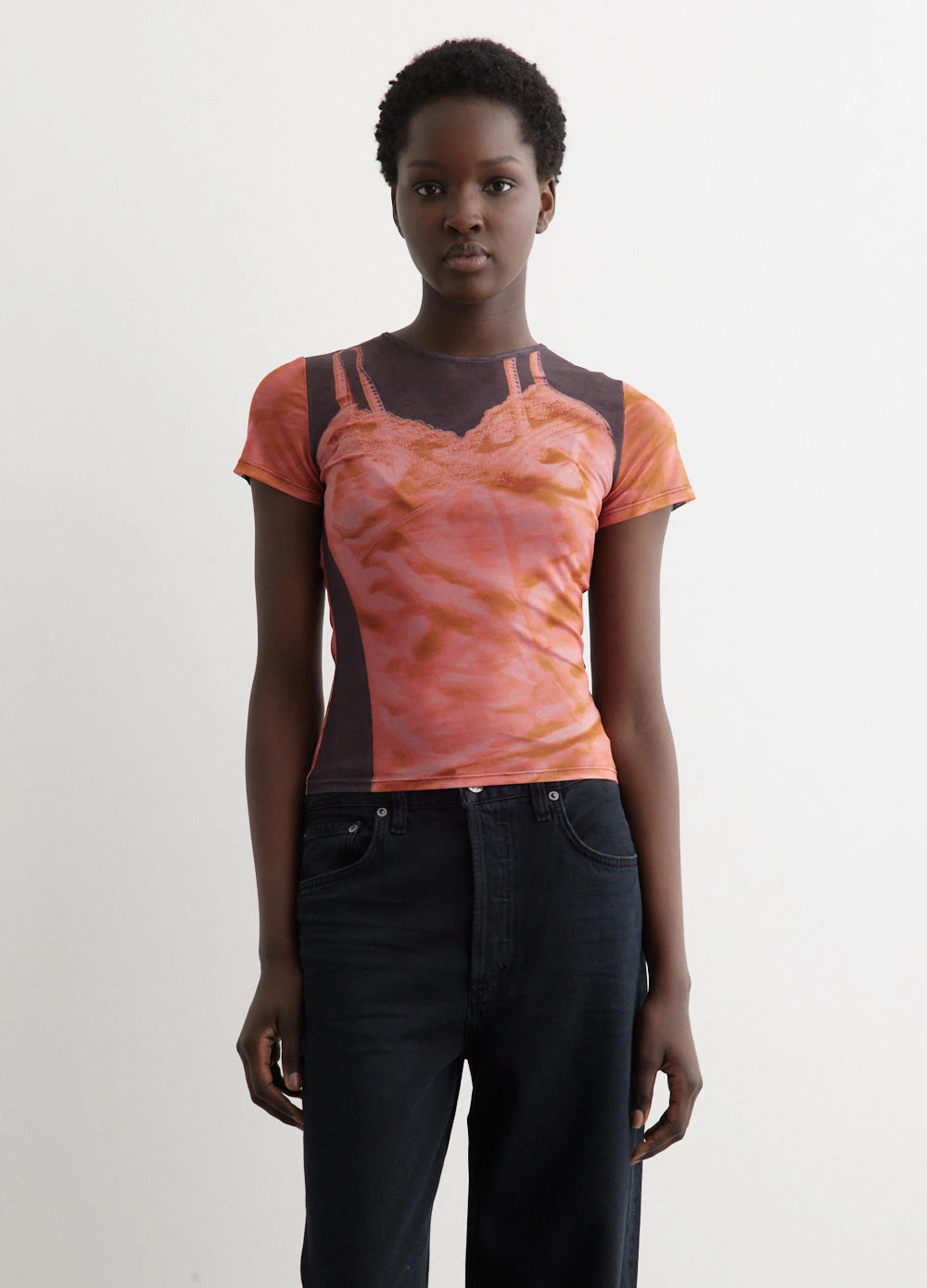 Mini Tee Lingerie Print Lip 1 Mini Tee Lingerie Print Lip