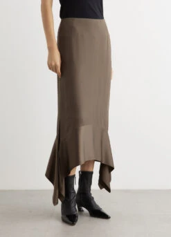 Toteme Satin-Sash Crepe Skirt -Style Haven Shop womens incu 349 4912fd52 97f5 4720 84a9 9932e079b669