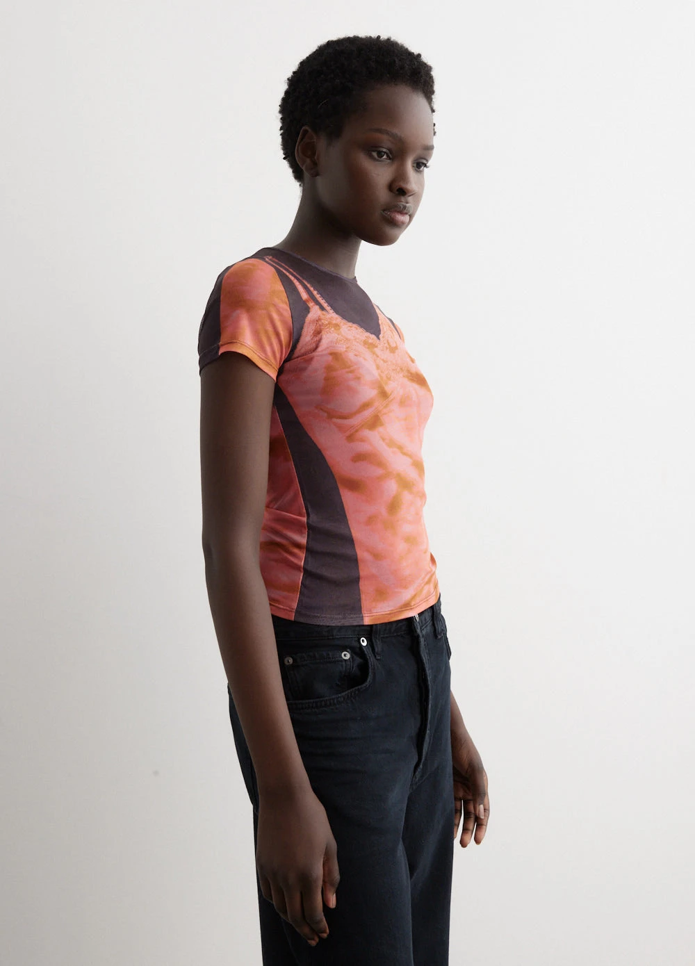 Mini Tee Lingerie Print Lip 4 Mini Tee Lingerie Print Lip - Image 4