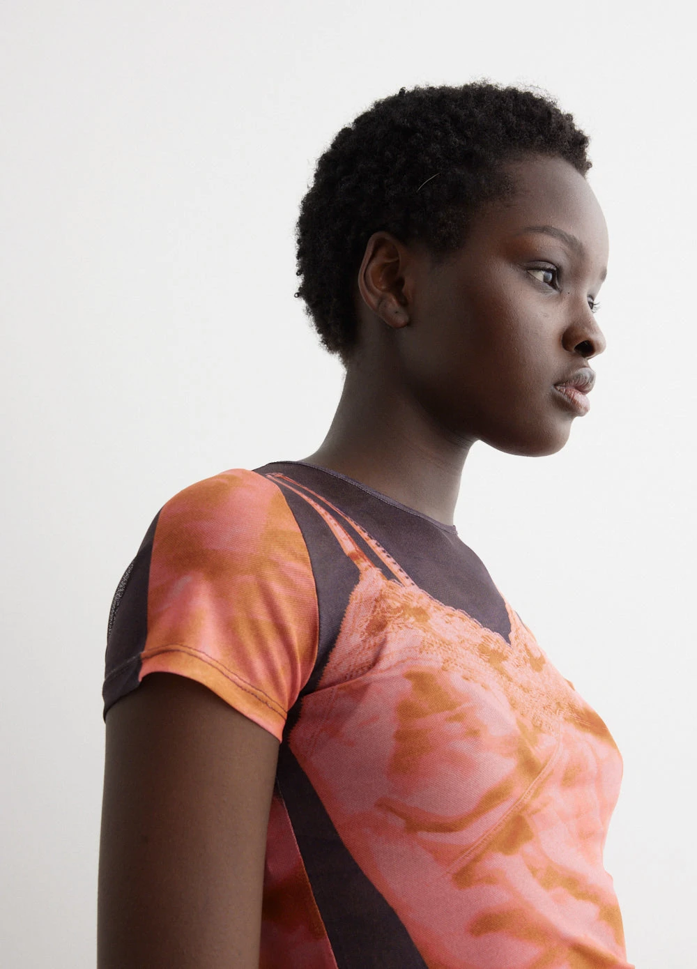 Mini Tee Lingerie Print Lip 2 Mini Tee Lingerie Print Lip - Image 2