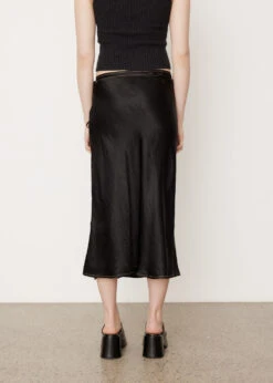 Acne Studios Lala Text Wrap Midi Skirt -Style Haven Shop womens incu 356 73d4b152 b58e 4cca 826e b488365de503