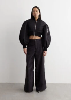 Simone Rocha Cropped Bomber Zip-Up Jacket -Style Haven Shop womens incu 360 b95c4b96 d7ae 47b5 b1e9 8307e1551131