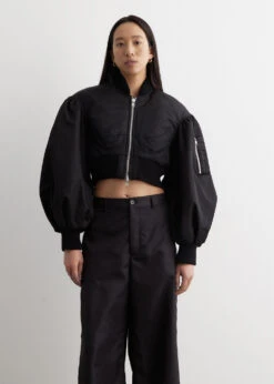 Simone Rocha Cropped Bomber Zip-Up Jacket