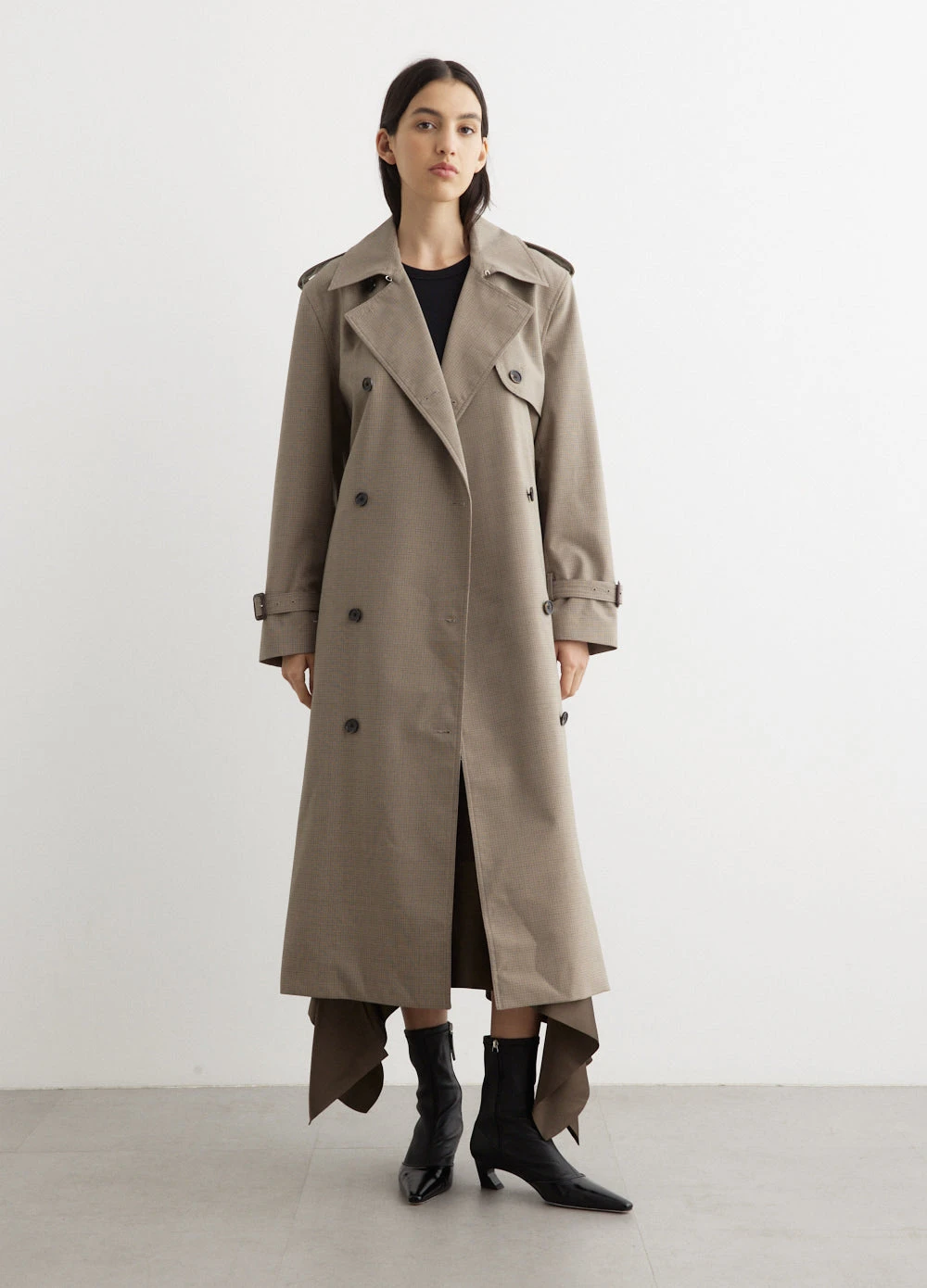 Toteme Houndstooth Trench Coat 1 Toteme Houndstooth Trench Coat