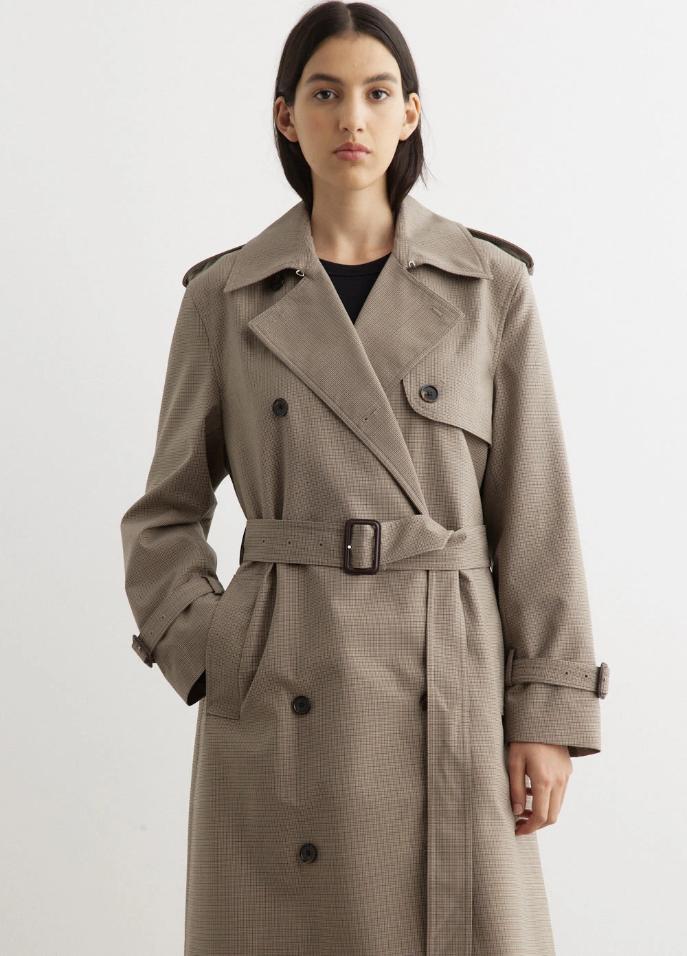 Toteme Houndstooth Trench Coat 2 Toteme Houndstooth Trench Coat - Image 2