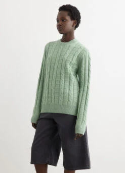 Acne Studios Kelvir Face Cable Knit -Style Haven Shop womens incu 379 ed10273d 1d93 4a7b 9587 209ec1706ada