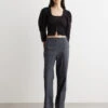 Ganni Stretch Stripe Mid Waist Pants