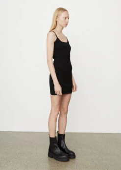 ALEXANDER WANG Scoopneck Tank Dress With Printed High Density Logo -Style Haven Shop womens incu 387 fc9e5190 869d 483d a02f 64aaf2caaa89