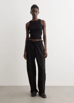 Ganni Drapey Melange Elasticated Waist Pants