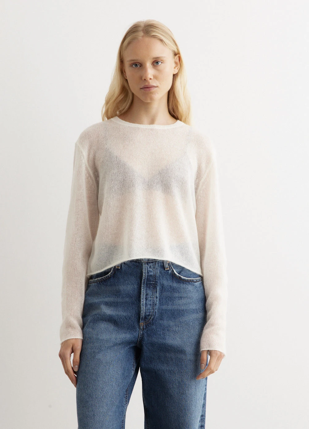 Superfine Mohair Cropped Knit 1 Superfine Mohair Cropped Knit