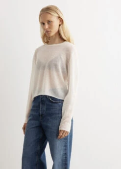 Superfine Mohair Cropped Knit 8 Superfine Mohair Cropped Knit -Style Haven Shop womens incu 399