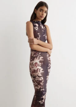 Acne Studios Eika Cow Print Dress