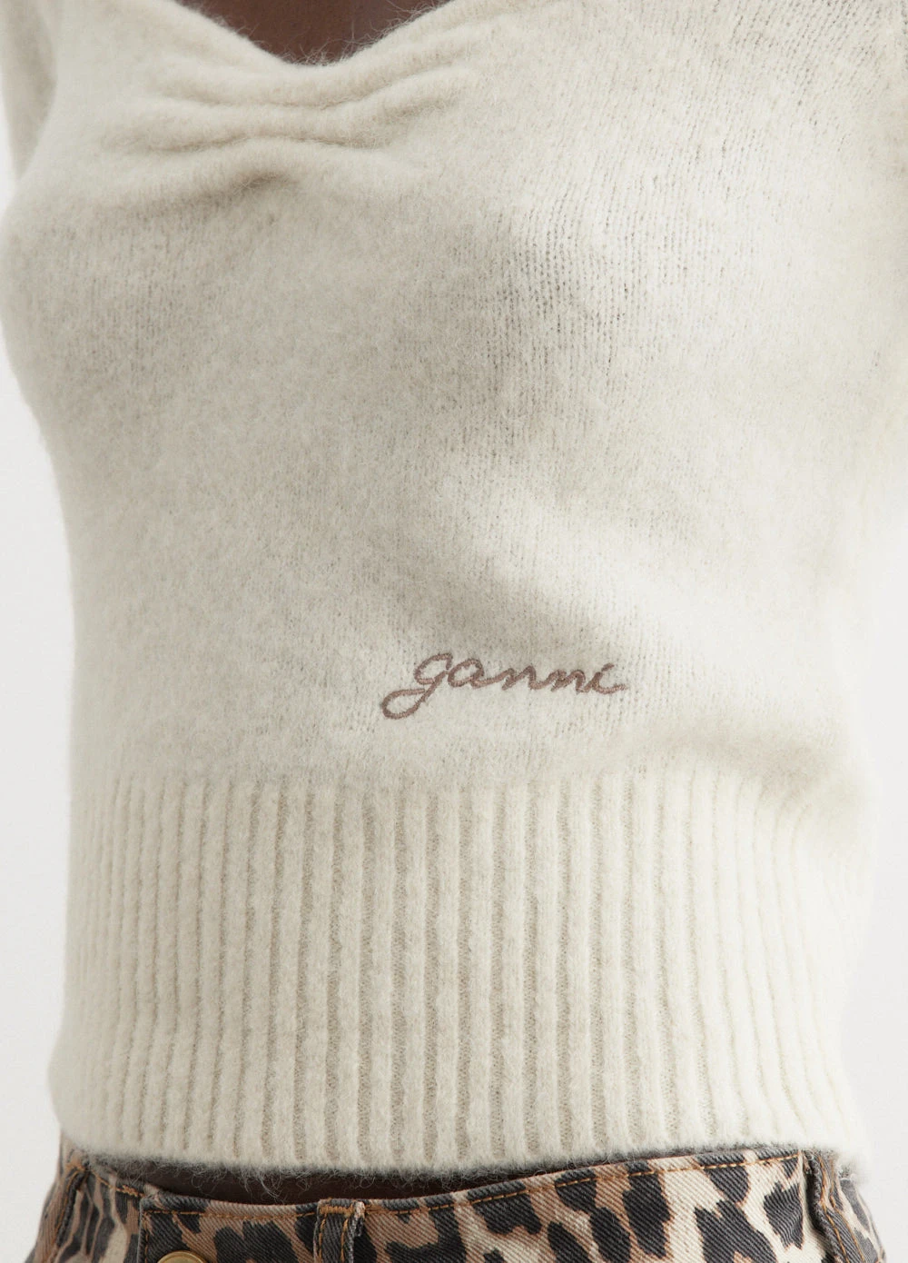 Ganni Brushed Alpaca Top 2 Ganni Brushed Alpaca Top - Image 2