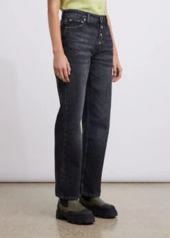 Ganni Lovy Mid-Rise Straight Jeans -Style Haven Shop womens incu 43798