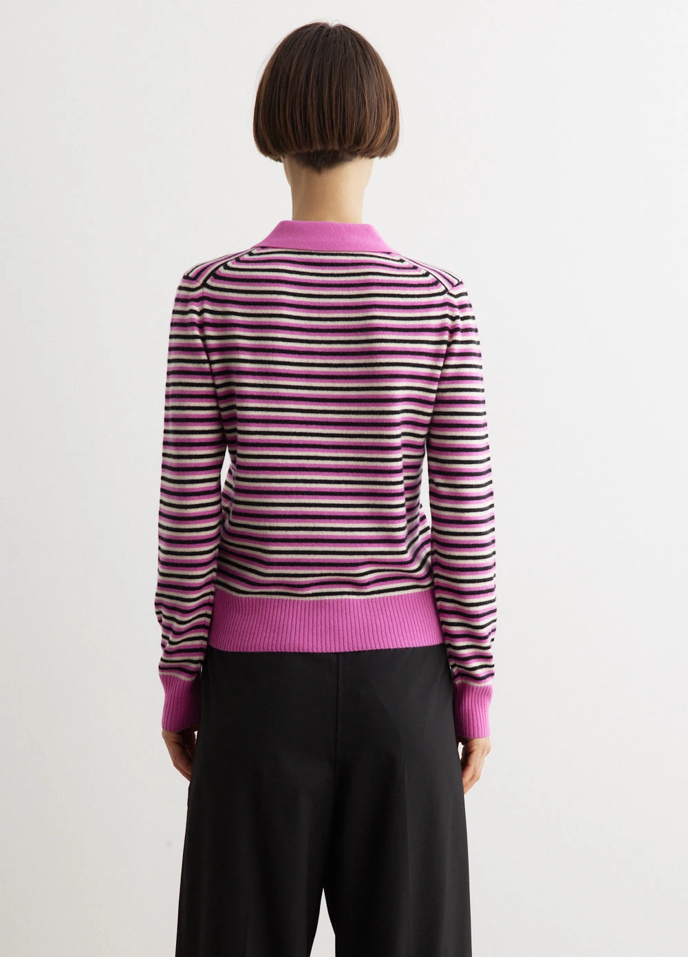 Ganni Cashmere Mix Long Sleeve Polo 4 Ganni Cashmere Mix Long Sleeve Polo - Image 4