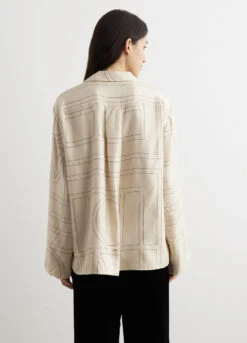 Toteme Monogram Silk Pyjama Top -Style Haven Shop womens incu 477 2b50fa8f be34 433d a635 48bb798250ba