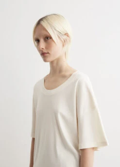 Lemaire Rib T-Shirt -Style Haven Shop womens incu 487 7465422d 67ed 4623 87f8 ee181b079fa2