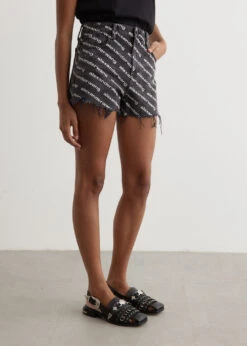 ALEXANDER WANG Bite Shorts With Logo Print -Style Haven Shop womens incu 493 3e10bf15 ba53 4df4 843d 4316a2ed82bd