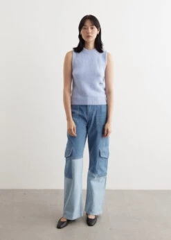 Ganni Brushed Alpaca O-Neck Vest -Style Haven Shop womens incu 493 8487b177 b457 4be5 ab9a 2bc75e27ac38