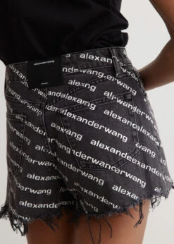 ALEXANDER WANG Bite Shorts With Logo Print -Style Haven Shop womens incu 498 535f4670 a989 4cb6 8d14 93e1e19e1e60
