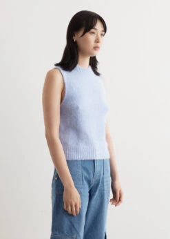 Ganni Brushed Alpaca O-Neck Vest -Style Haven Shop womens incu 498 55e09f01 61f4 46dd a0cd 3bb0285f8dbd