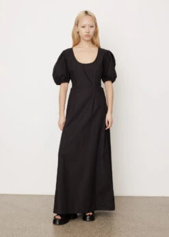 Ganni Cotton Poplin Cutout Dress