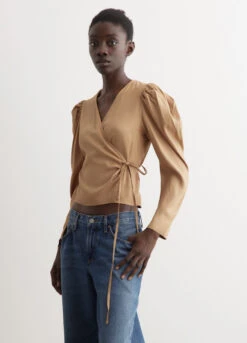 Ganni Wrap Blouse -Style Haven Shop womens incu 510 4f2fb7f1 37a5 4743 b603 199c425ff0c6