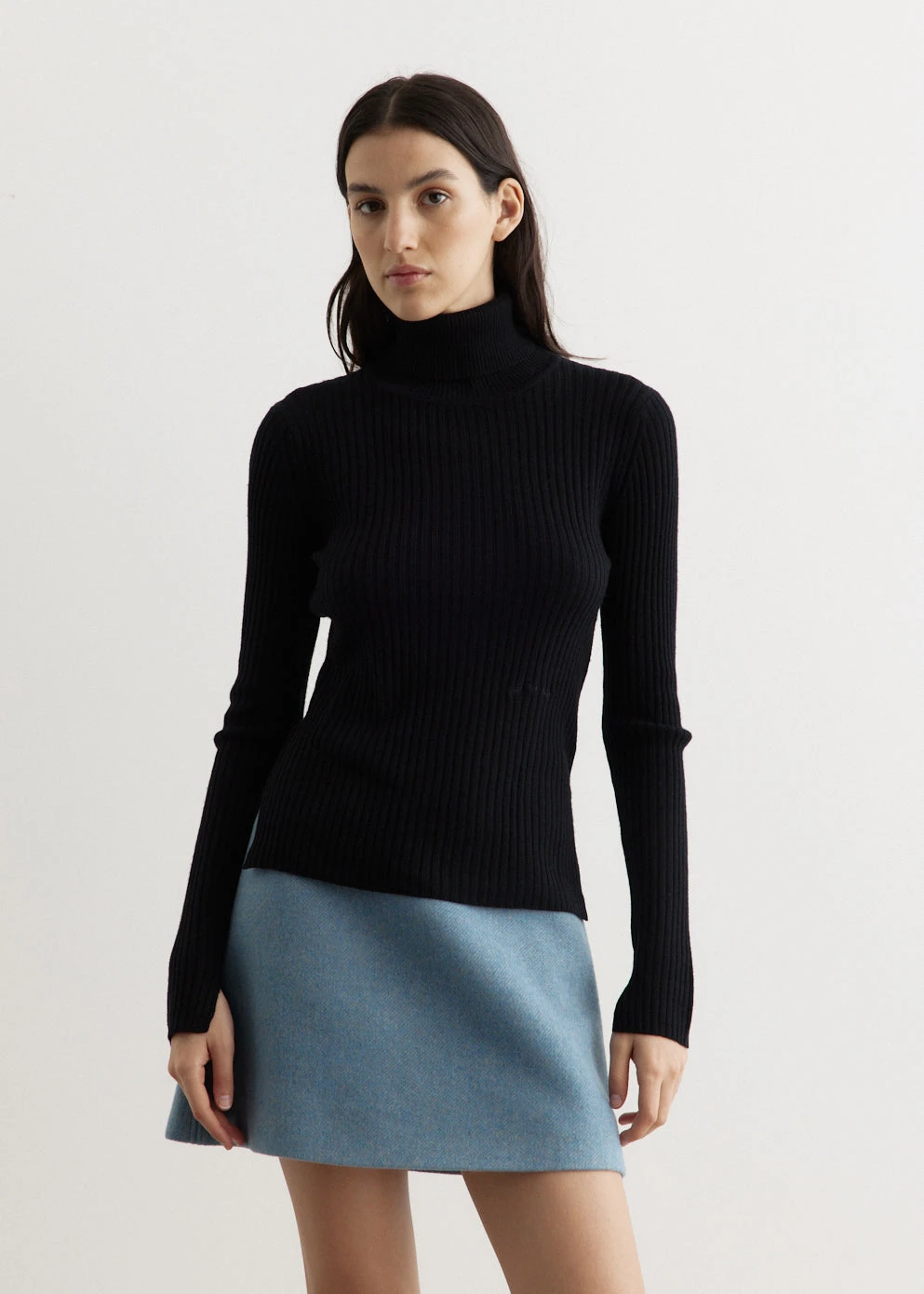 Ganni Sprayed Rib Open Back High Neck Sweater 2 Ganni Sprayed Rib Open Back High Neck Sweater - Image 2