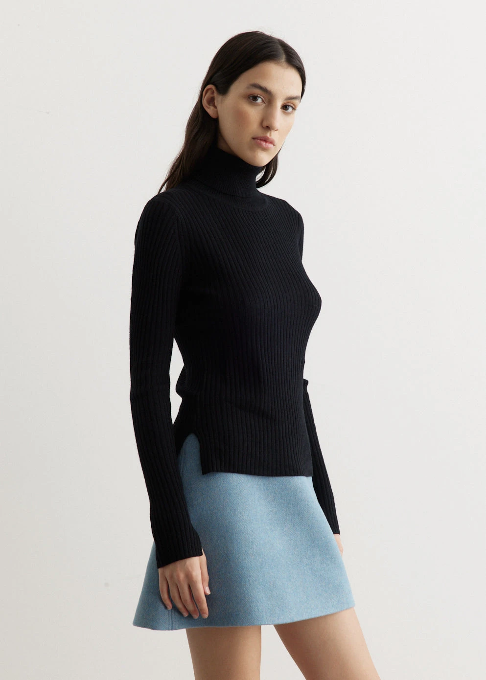 Ganni Sprayed Rib Open Back High Neck Sweater 3 Ganni Sprayed Rib Open Back High Neck Sweater - Image 3
