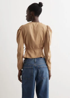 Ganni Wrap Blouse -Style Haven Shop womens incu 518 95497015 043e 446c bf24 c2704c775f58