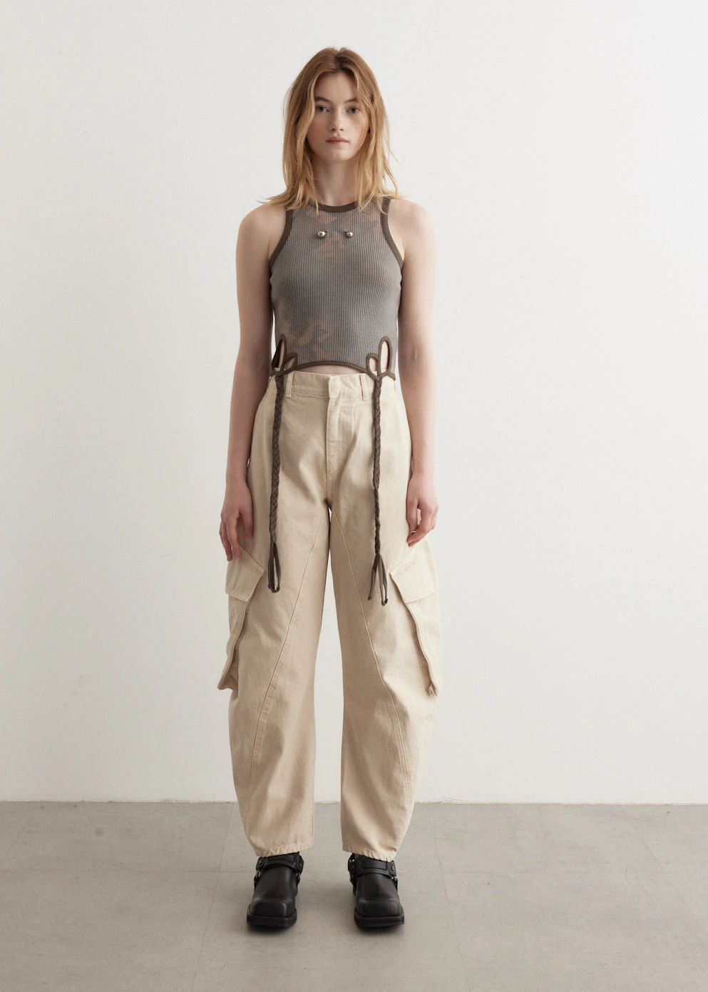 Camouflage Hand-Braided Waffle Tank Top 2 Camouflage Hand-Braided Waffle Tank Top - Image 2