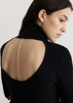 Ganni Sprayed Rib Open Back High Neck Sweater 9 Ganni Sprayed Rib Open Back High Neck Sweater -Style Haven Shop womens incu 523 b87247c9 a7d6 462b b705 93445e17bfce