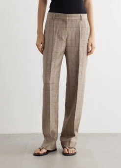 Toteme Windowpane-Check Suit Trousers -Style Haven Shop womens incu 529 b2f0105a 3129 4a63 bf24 f9b95b5de3bb