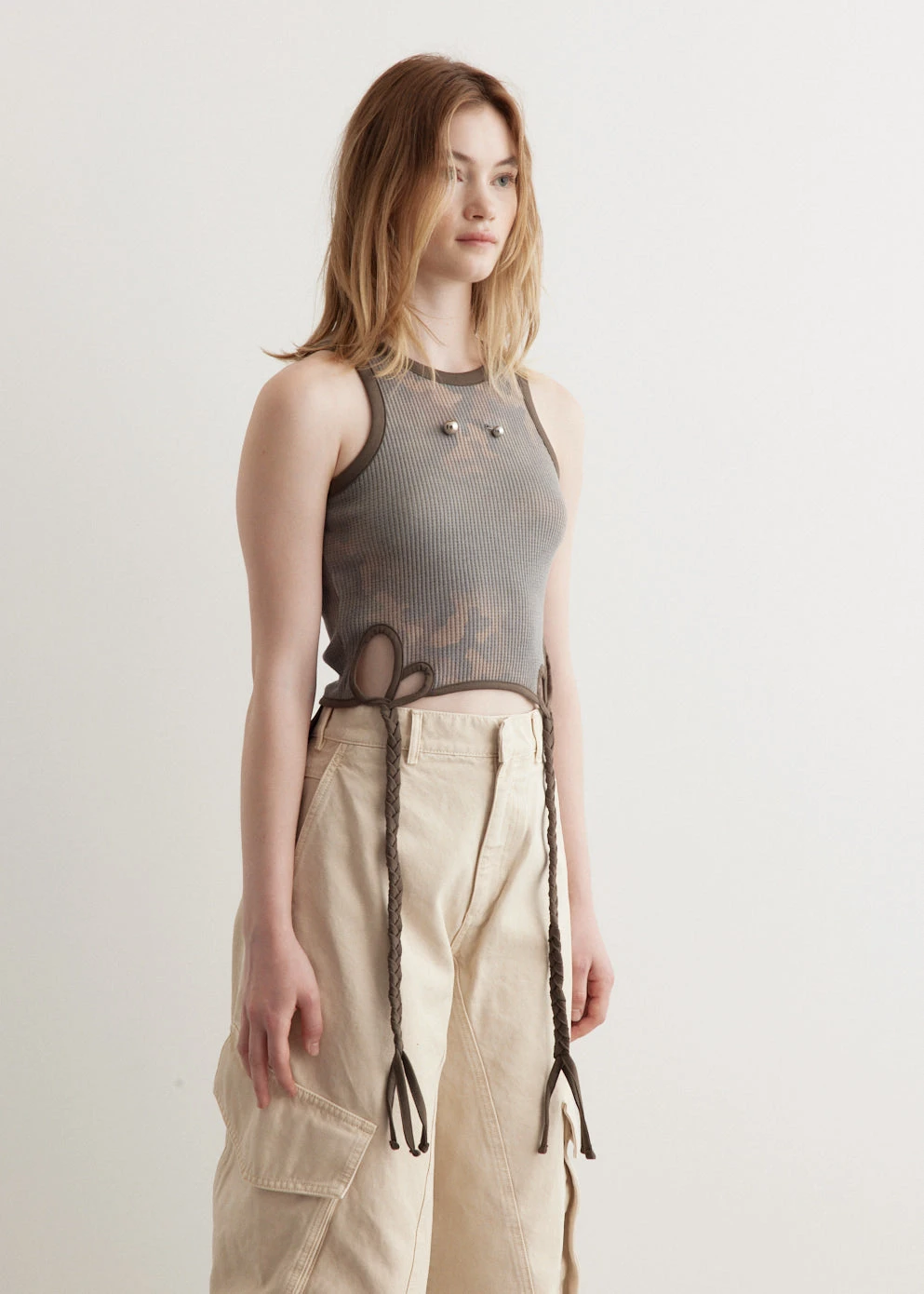 Camouflage Hand-Braided Waffle Tank Top 3 Camouflage Hand-Braided Waffle Tank Top - Image 3