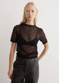 Acne Studios Kemon Seamless Sheer Knit T-Shirt