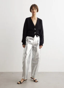 Ganni Foil Denim Stary Bright White