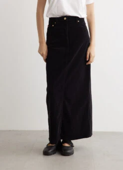 Ganni Washed Corduroy Long Skirt