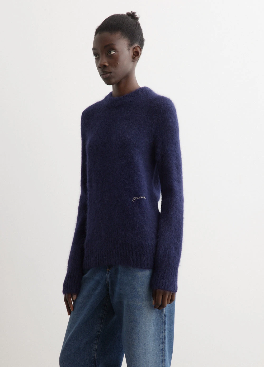 Ganni Brushed Alpaca O-Neck Knit 4 Ganni Brushed Alpaca O-Neck Knit - Image 4