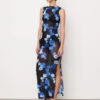 Coperni Flower Print Mesh Dress