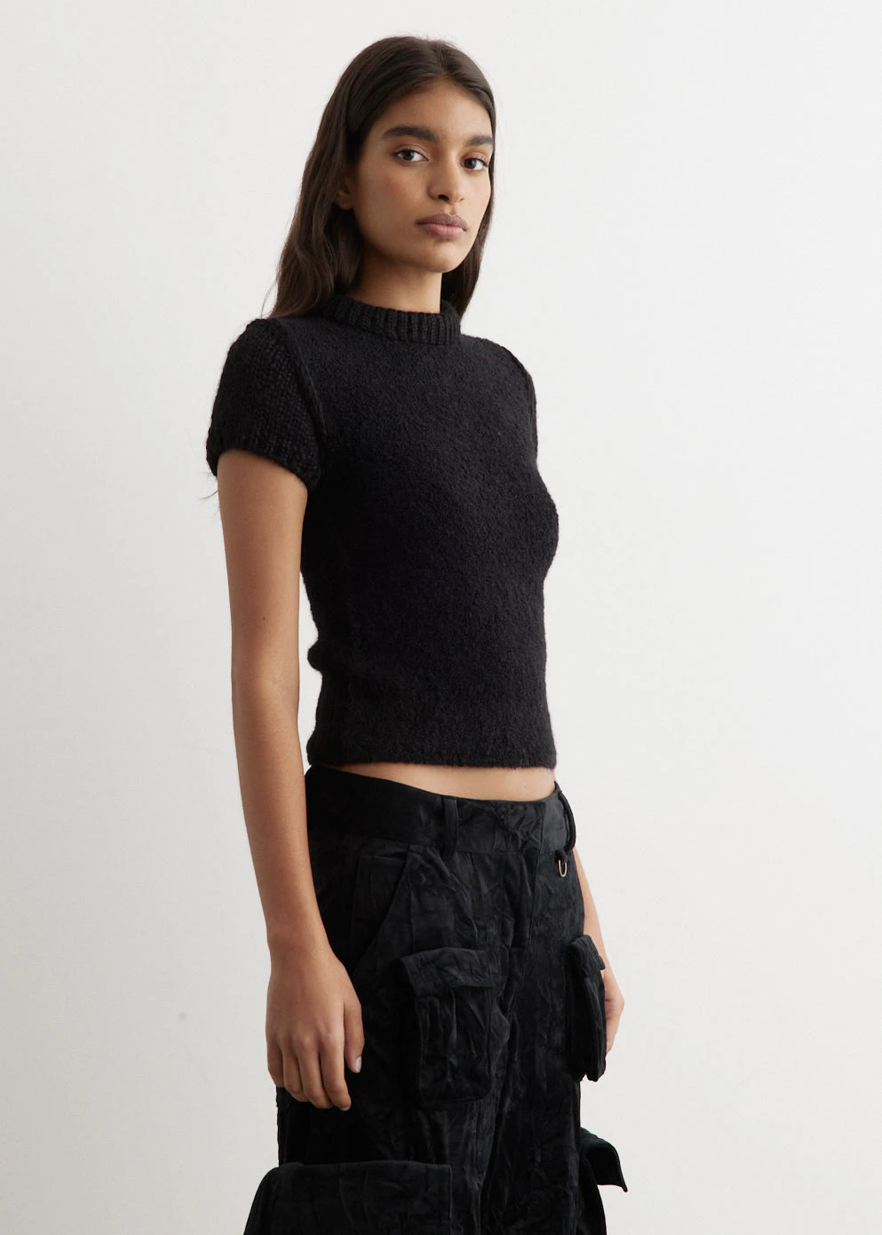 Fluffy Cap Sleeve Knit Top 4 Fluffy Cap Sleeve Knit Top - Image 4