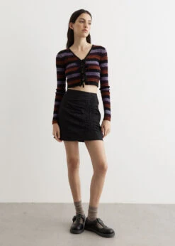 Ganni Stretch Stripe Mini Skirt