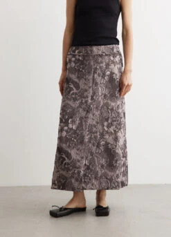 Ganni Rippled Jacquard Long Slit Skirt 7 Ganni Rippled Jacquard Long Slit Skirt -Style Haven Shop womens incu 559 13b4f381 98c0 4e36 9866 277db8cf801a