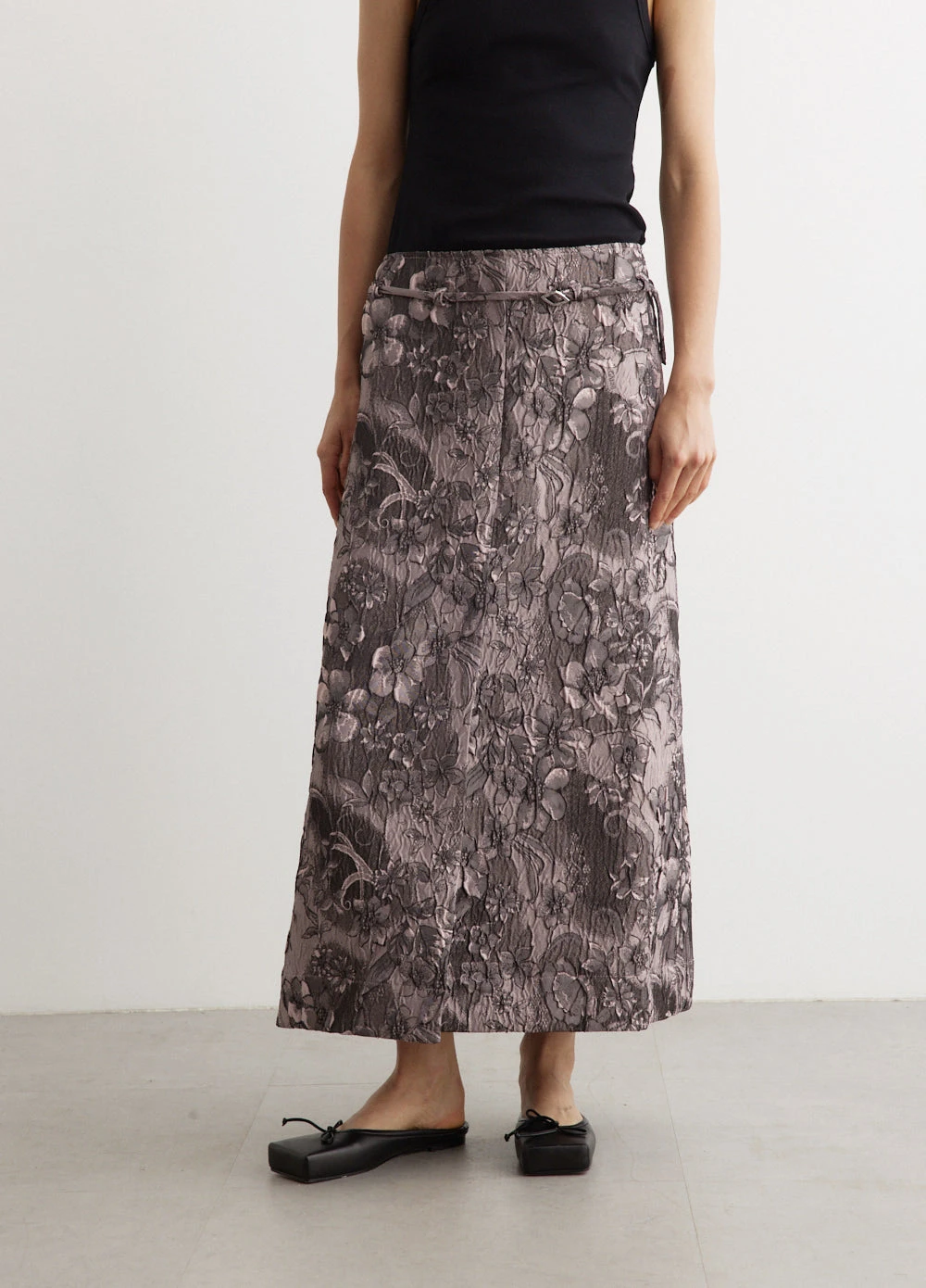 Ganni Rippled Jacquard Long Slit Skirt 3 Ganni Rippled Jacquard Long Slit Skirt - Image 3