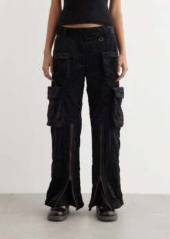 Acne Studios Patessa Crinkled Velvet Trousers
