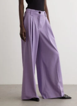 Ganni Light Solid High Waist Flared Leg Pants -Style Haven Shop womens incu 570 8c598a66 f691 4dd5 8b21 f02d45613a54