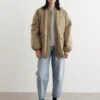 Ganni Light Twill Oversized Bomber Jacket