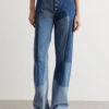 Marine Serre Regenerated Denim Flare Pants