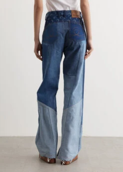 Marine Serre Regenerated Denim Flare Pants -Style Haven Shop womens incu 585 fc882b0e 60a1 42c8 903d f23e9717d391